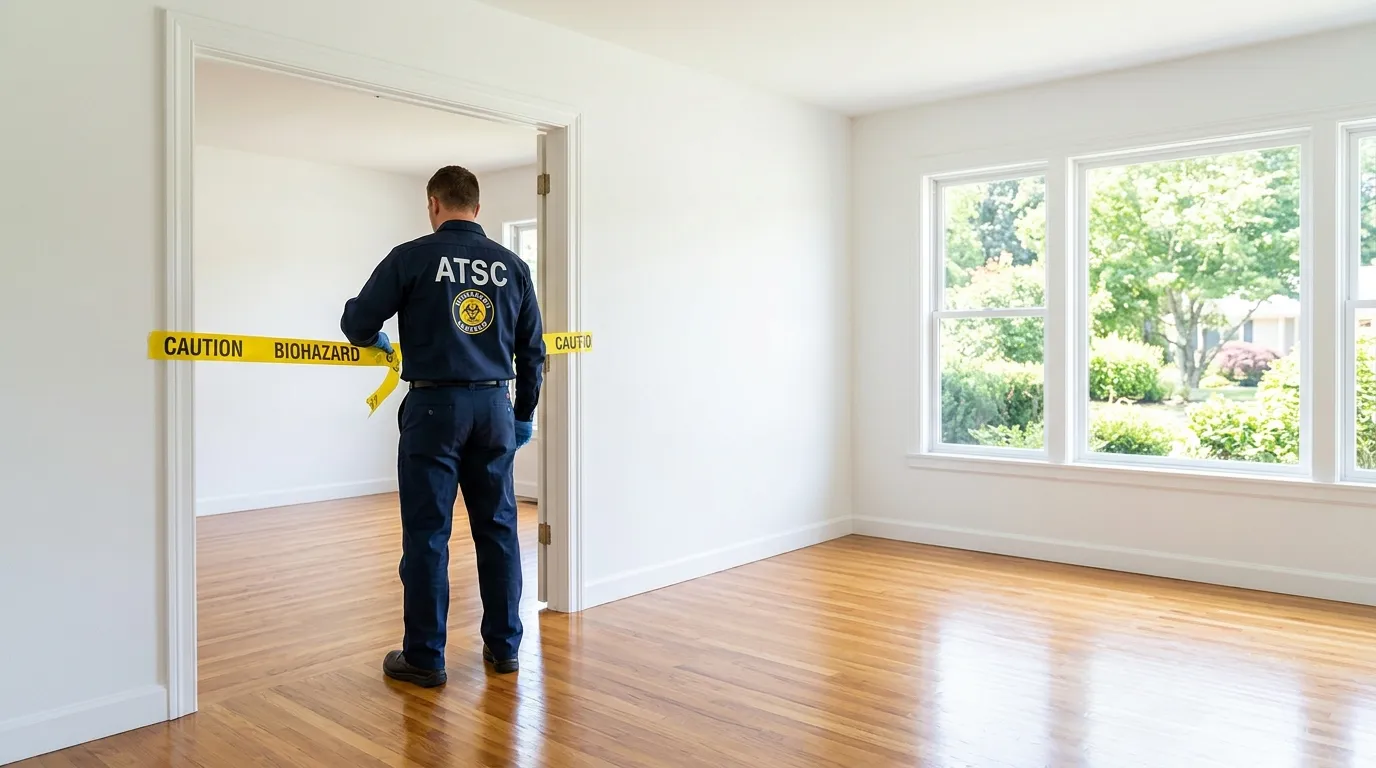 Certified biohazard cleanup crew performing Decomposition Cleanup in South Houston