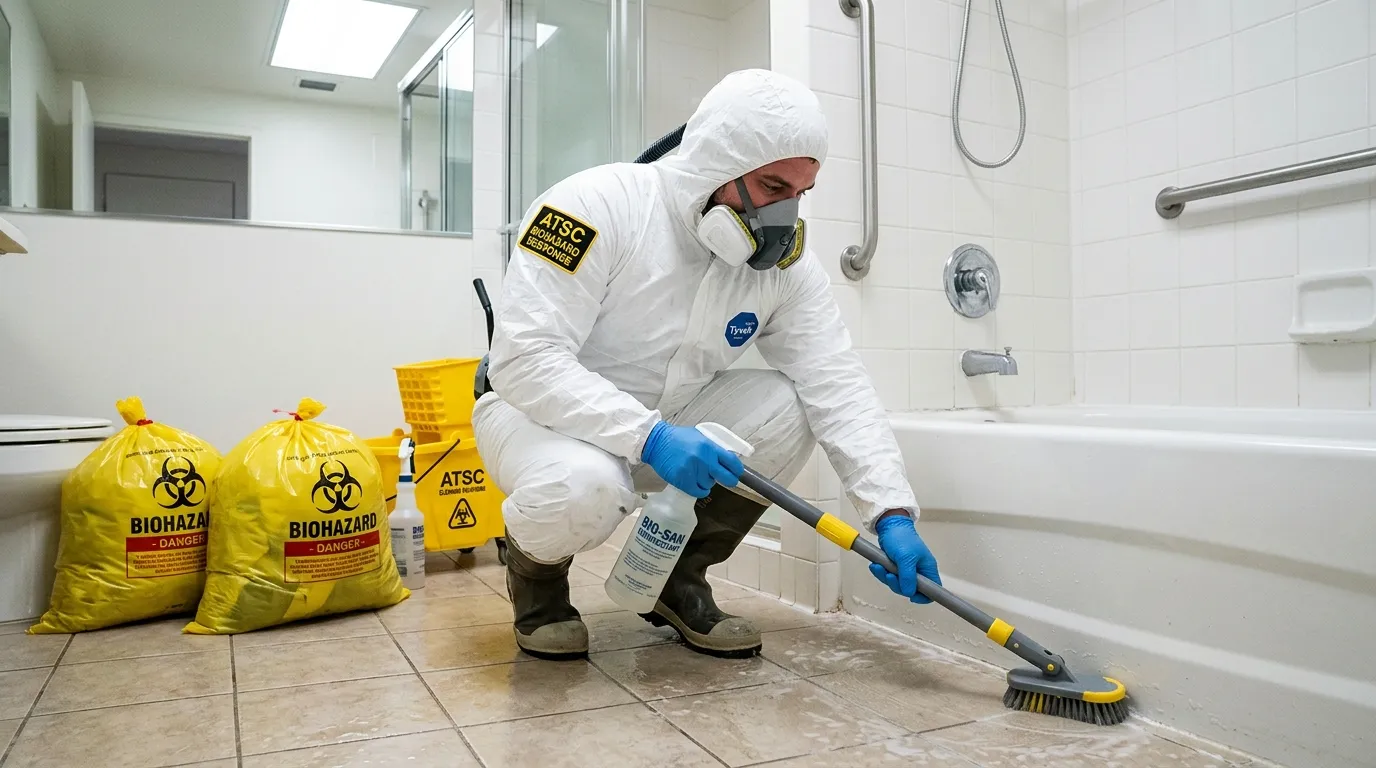 Decontamination equipment deployed for Blood Cleanup in South Houston